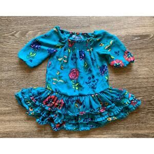 Osh Kosh B'Gosh Turquoise Floral OshKosh Dress 2T